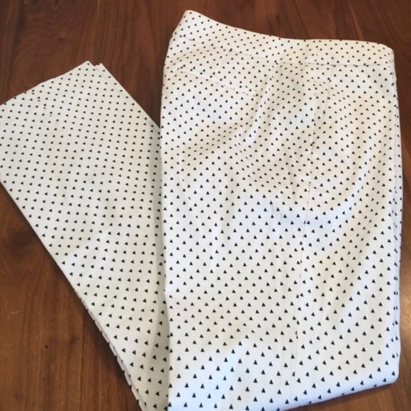 J. Crew 10 Campbell Ankle Pant Triangle Print - Picture 4 of 6